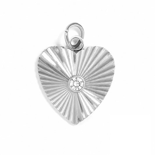 cz heart burst charm