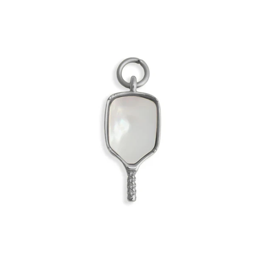 mother of pearl pickleball charm