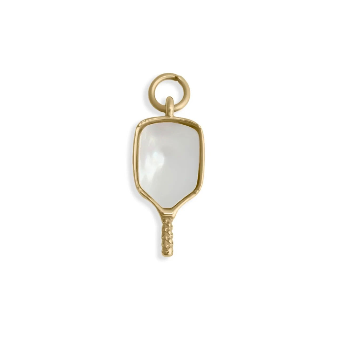 mother of pearl pickleball charm