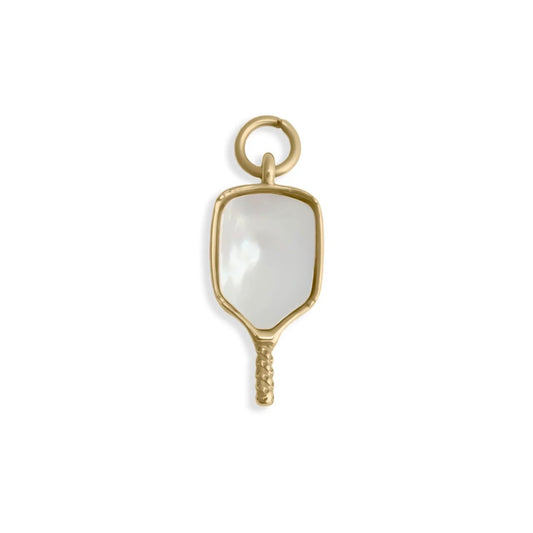mother of pearl pickleball charm