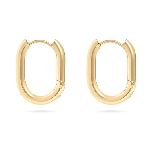 oval hoop earring