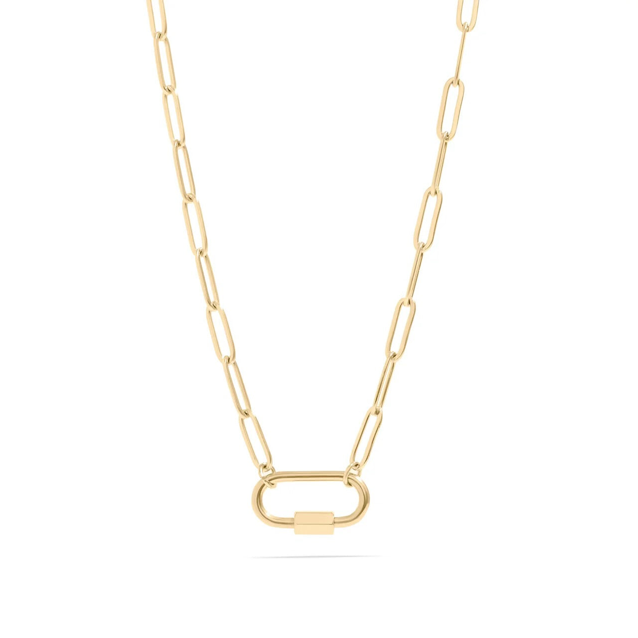 paperclip carabiner charm holder necklace