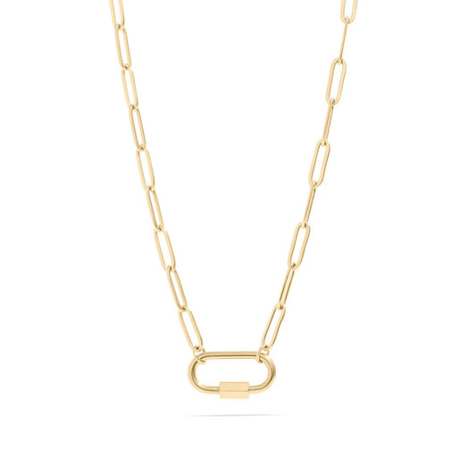 paperclip carabiner charm holder necklace