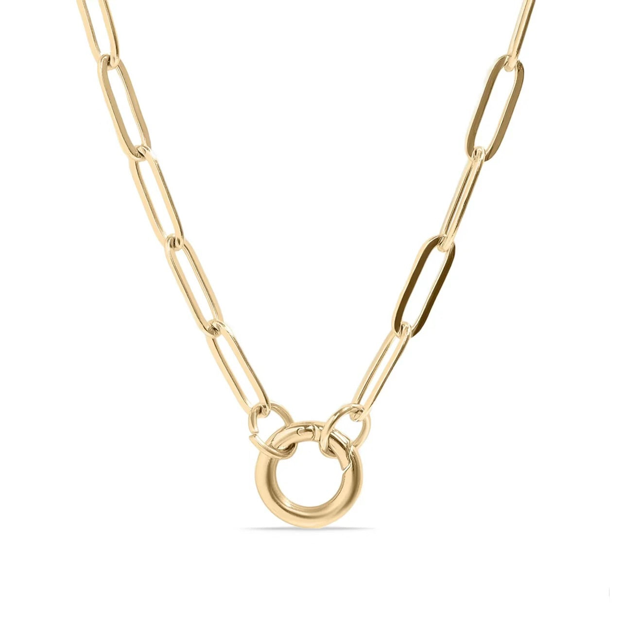 paperclip charm holder necklace