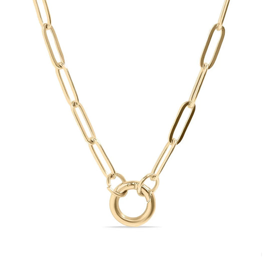 paperclip charm holder necklace