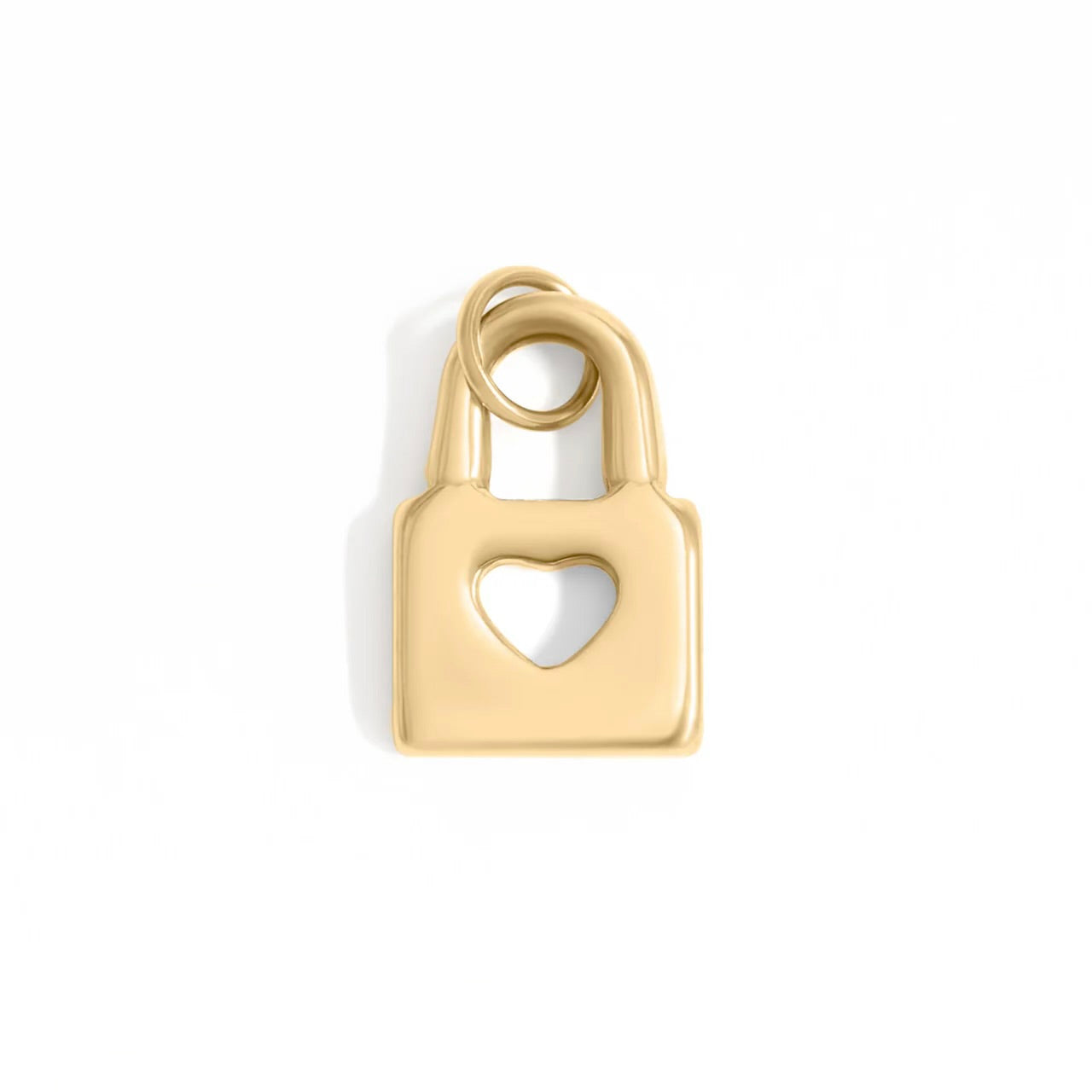 padlock with heart cutout charm