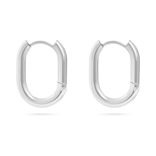 oval hoop earring