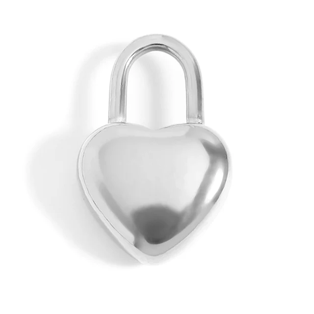heart padlock charm