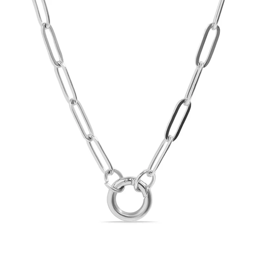 paperclip charm holder necklace
